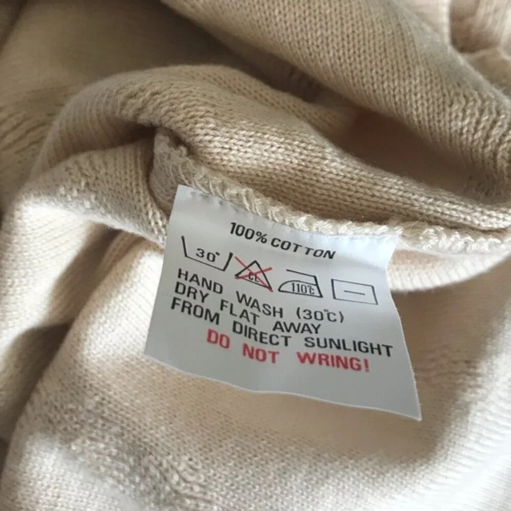 Montagut Paris Beige Cotton Polo Sweater Approx XXL